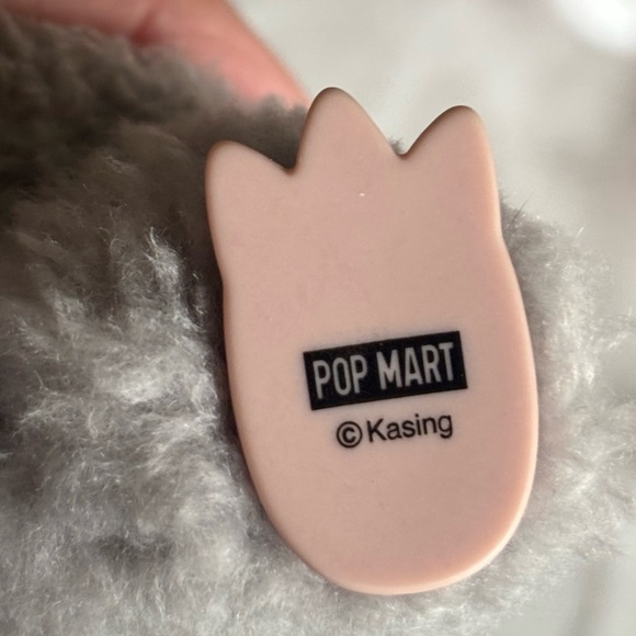 EUC POPMART LABUBU Gray Plush Monster Collectible bag charm/keyring - Picture 3 of 6